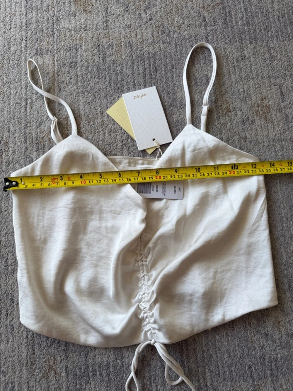 Wilfred Cream Ruched Drawstring Cami - Picture 4 of 7